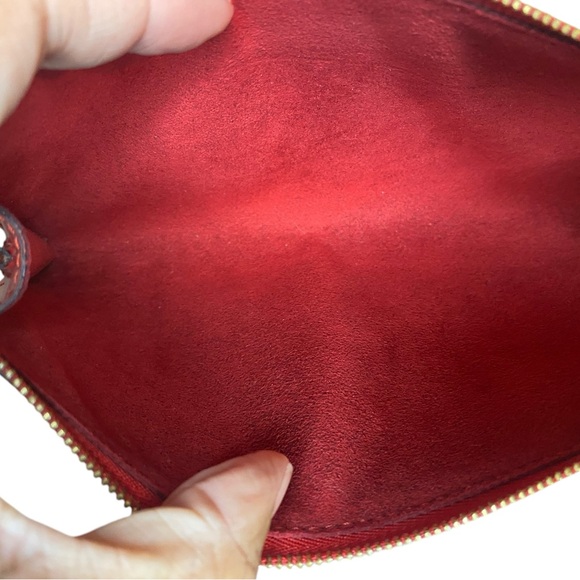 Authentic Louis Vuitton Red Epi Leather Pochette - Picture 8 of 10